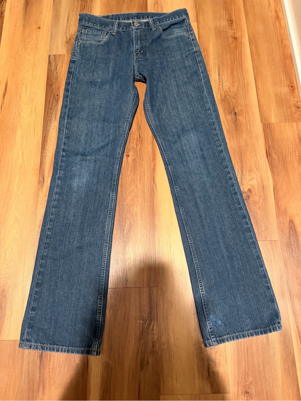 Levis Jeans Mens Blue 527 Slim Bootcut Western Cowboy Denim Dark 32x36